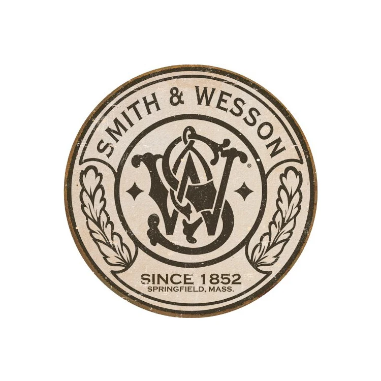 Personalized Customized Embossed Vintage Shape Round Tin metal aluminium outdoor sign plate house number