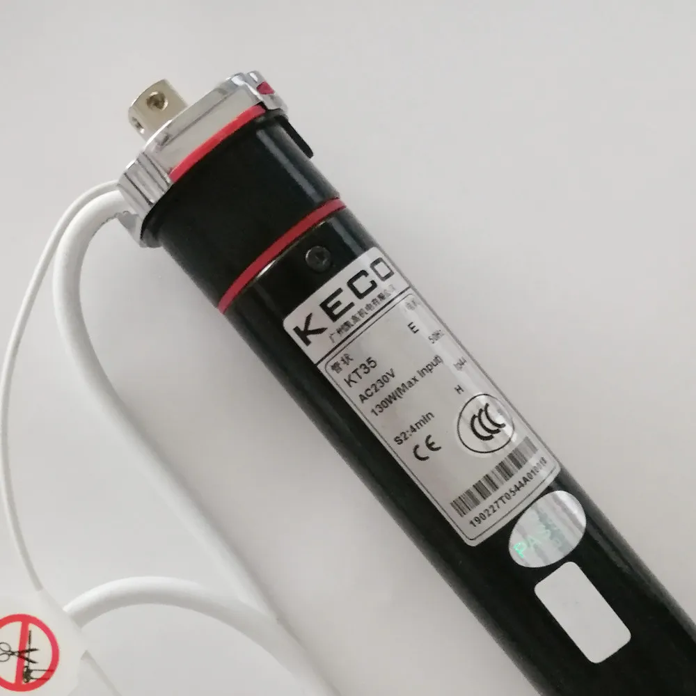 KECO remote control tubular motor and smart roller blind motor KT35-628-E used in smart roller blinds and electric roller blinds