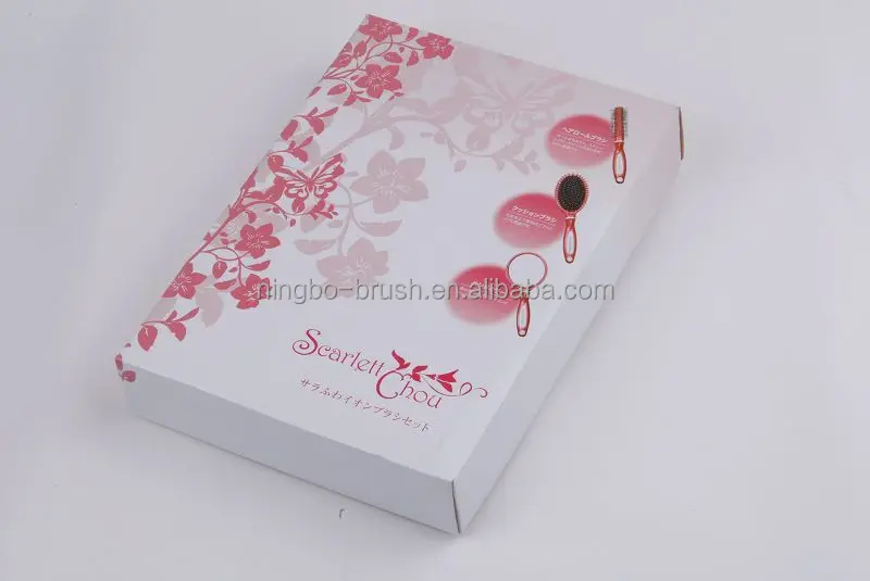 professional japanese hair brush with mirror set nylon bristle hair comb hair brush wholesale