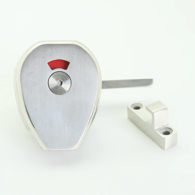 toilet partition door lock with indicator
