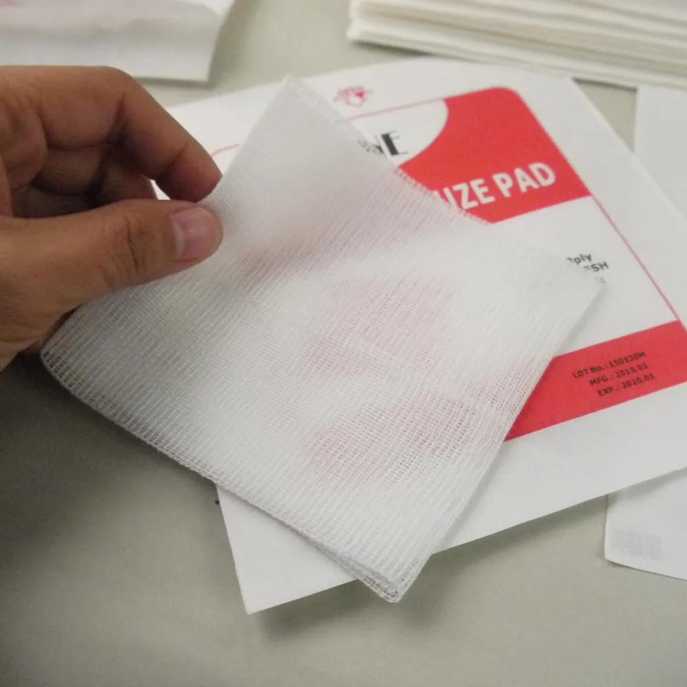 Медицинские стерильные марлевые тампоны, 40, 17, 4x4 дюйма, 8 слоев, упаковка из 100