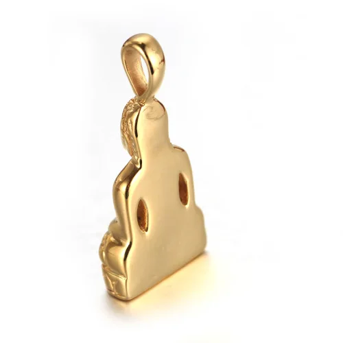 Gold thai buddha pendant necklace religious jewelry designs
