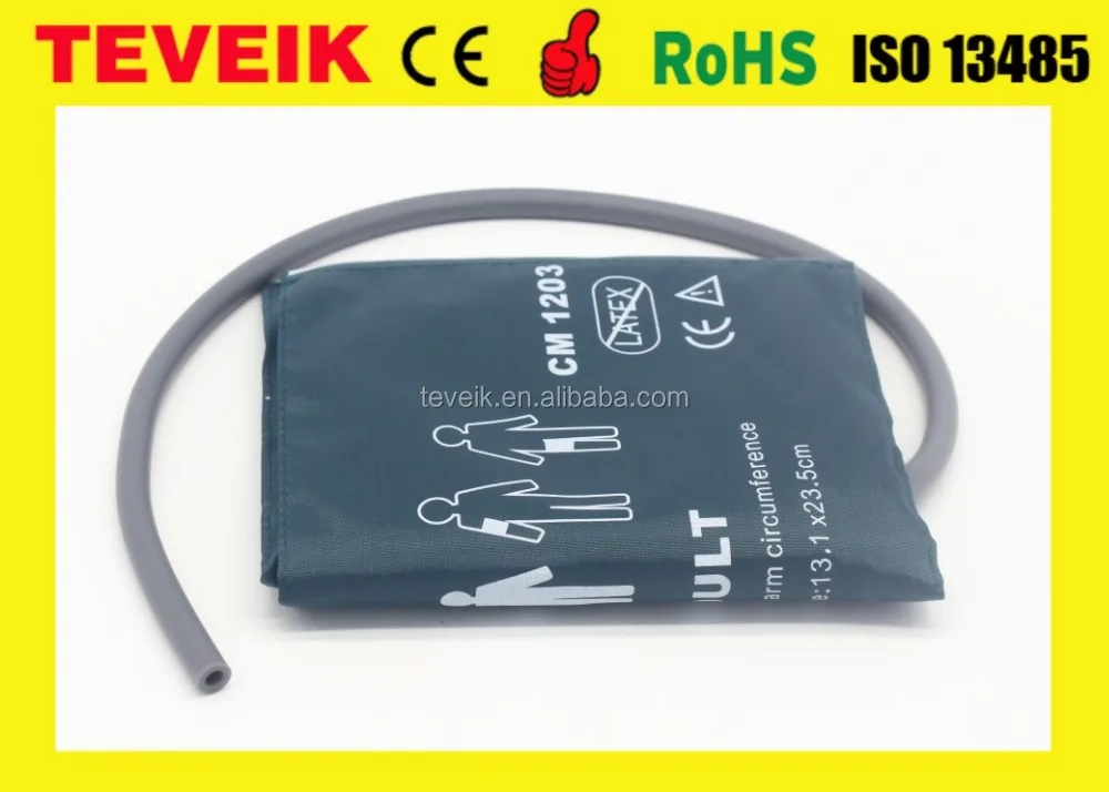 
Reusable adult blood pressure monitor cuff single hose for patients nylon nibp cuff 