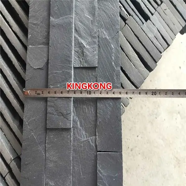 
China factory wholesale black slate culture stone exterior wall cladding tile 