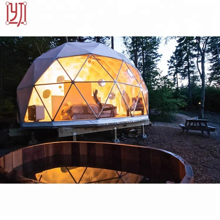 Yijin ПВХ 14 человек открытый геодезический glamping куполообразной палатки