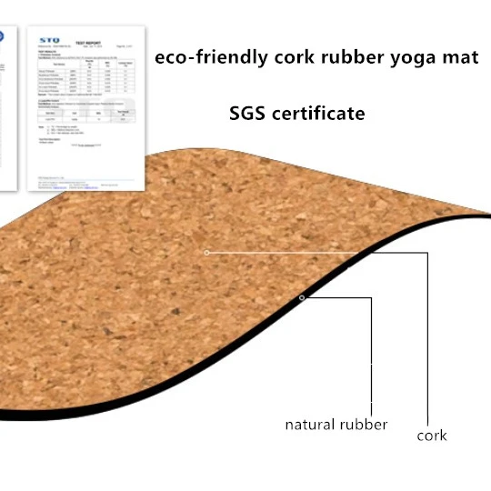 CYCHOS 2022  Shanghai wholesale high quality organic yoga mat and  cork yoga mat natural rubber