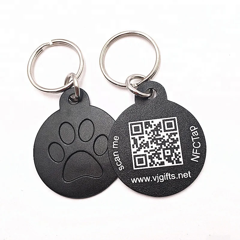 Factory Cheap Custom Logo Engraved Anodized Aluminum Laser Qr Code Pet Dog Tag