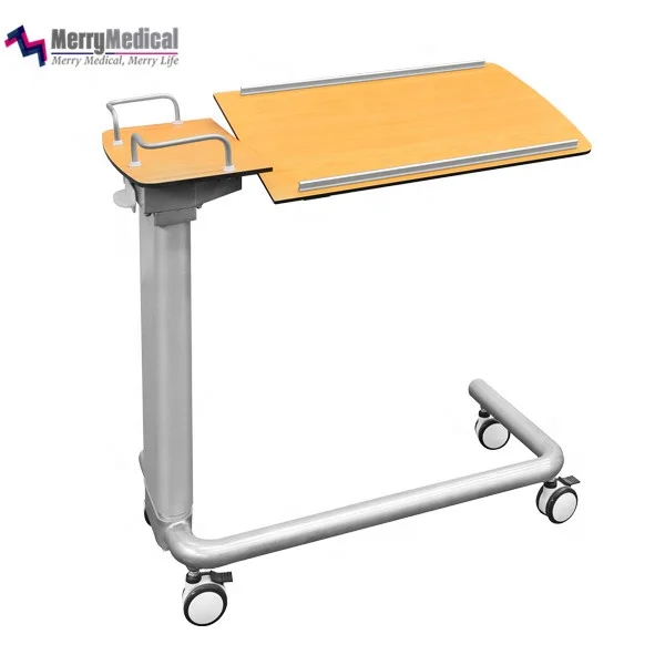 
Yellow Medical gas spring adjustable TILT TOP OVERBED TABLE  (62193007559)