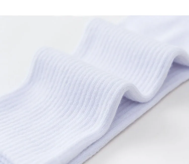 
Top Quality Mens Solid Color Business Dress Socks Black and White Cotton Crew Socks 