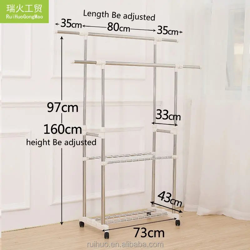 
Cheap sophisticate hanger double clothes rack racks 