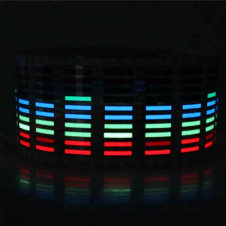 Персонализированный звуковой активационный эквалайзер el украшение автомобиля неоновая светодиодная подсветка музыкальный ритм мигающая наклейка
