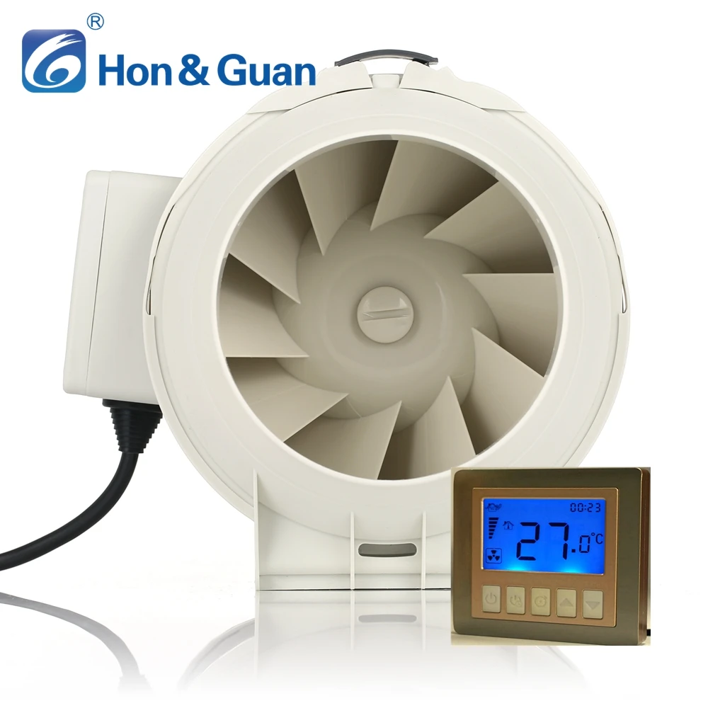 Fan Manufacturer 3 Speed Exhaustd Readerduct Fan Installation Air Extractor Fan Extractor Plastic White AC PP Plastic 200mm