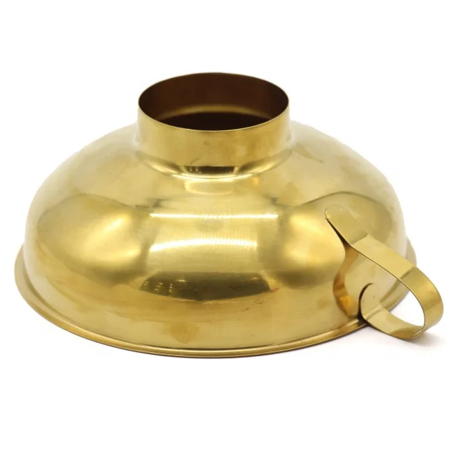 Gold Copper Plated Stainless Steel Regular and Wide Mouth Jars Canning Funnel with Handle