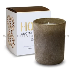 scented candles new design sanded finish glass candle holder