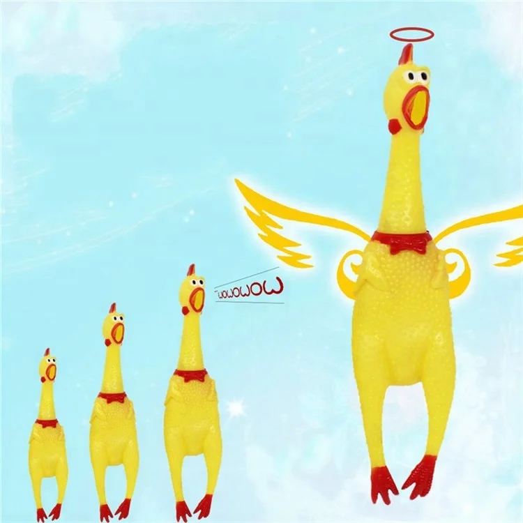 Cute Screaming Chicken Squeaking Chick Sound Pet Interactive Dog Toy