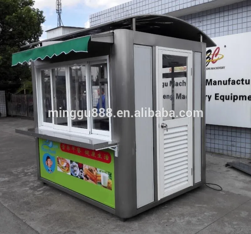 Stainless steel kiosk cart Street food Kiosk Ice Cream Kiosk for sale
