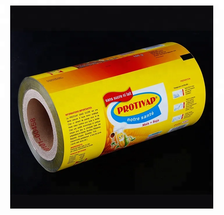 Custom printed laminated corn flour packing bopp film roll with high quality