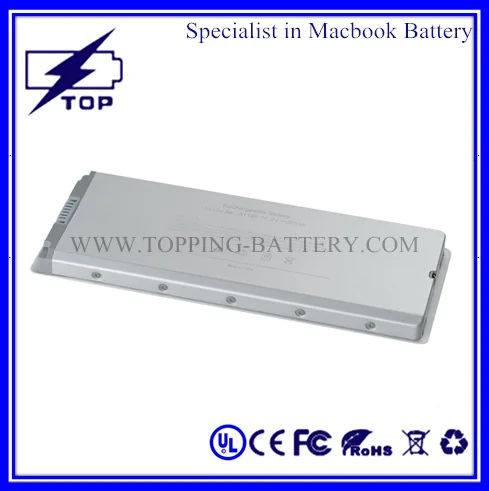 
UL CE Rohs FC Replacement Laptop Battery for White Sliver Black macbook battery A1185 for MacBook 13