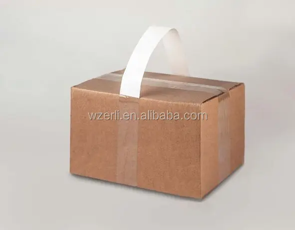 white plastic adhesive carry handle tape