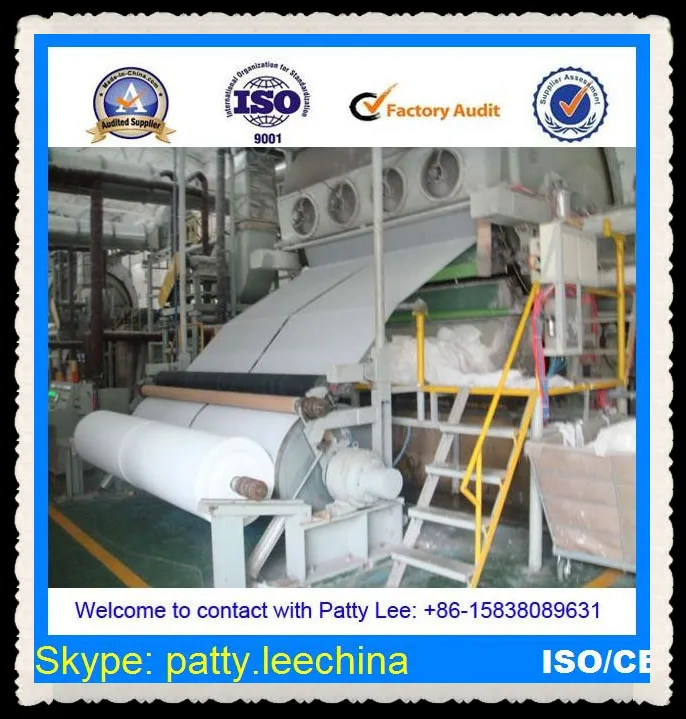 Чжэнчжоу Guangmao высокая скорость резинка переработки древесины туалетная бумага машина 2100мм 8-9Т / D