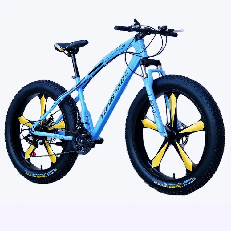 Gold color 5 knives tire bikes 21speed 26inch mountain bicycle /moutain bike carbon full suspension Hot sale 26 mtb bike export