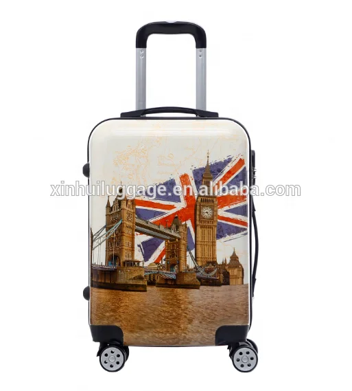 Custom made luggage printed suitcase travel airport oem luggage