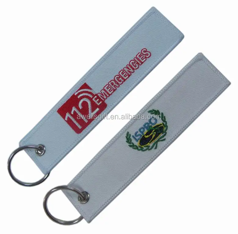 Double-sided woven keyholder/key ring