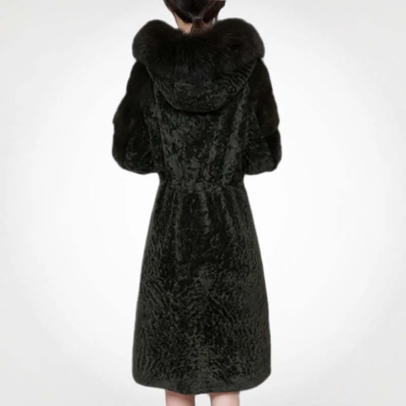 
Best Selling Latest Design Perfect Cut Sable Fur Coat Factory Long Plus Size Cotton Single Button Thick Formal Breathable O-neck 