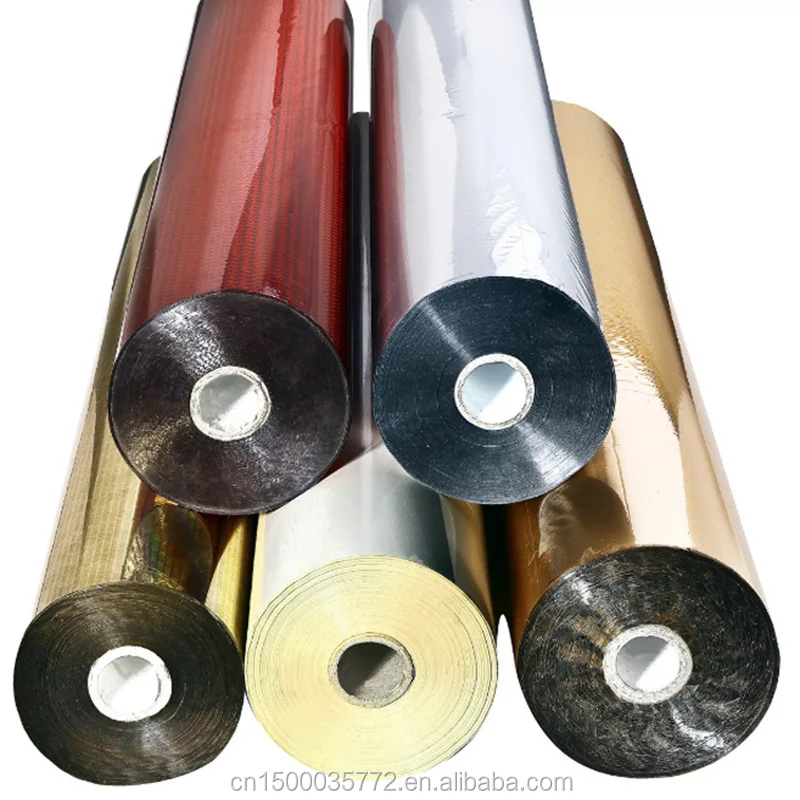 
JinXinYang 12 colors Rolls Hot Foil Stamping Paper Heat Transfer Anodized Gilded Paper gold foil paper 