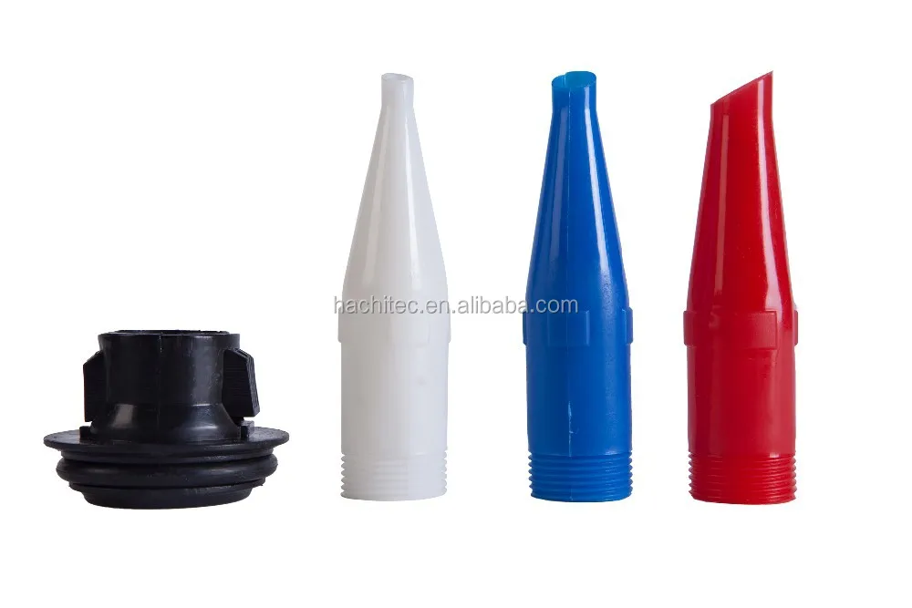 GREATCAULK Plastic Caulking Nozzle with Thread for sausage type manual/ air caulking gun use