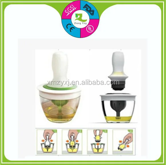 Heat resistant silicone oil brush with glass bottle,BBQ brush set,basting brush set