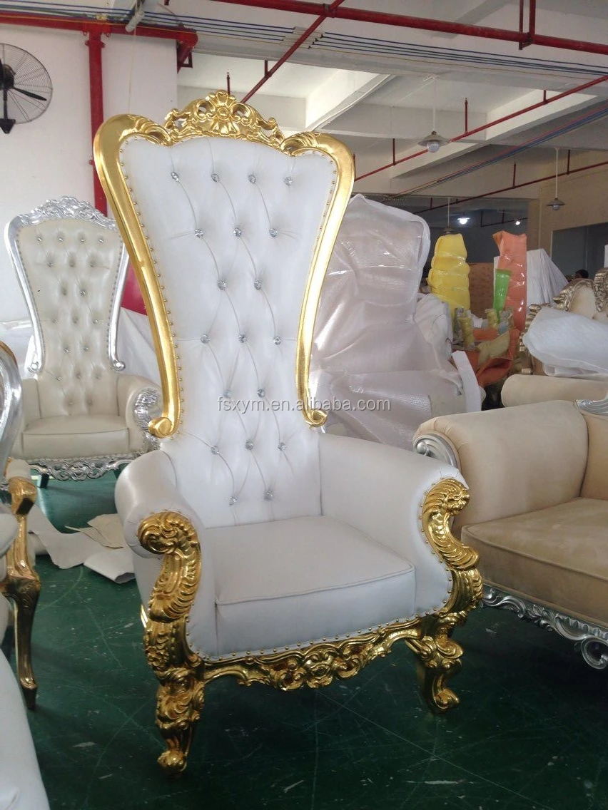 Popular design comfortable white royal wedding sofa bride and groom