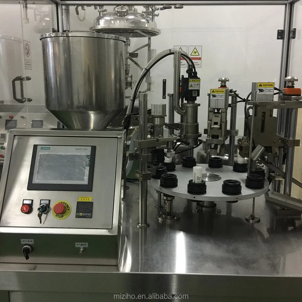 High quality cosmetic hand cream or hair gel tube filling and sealing machine