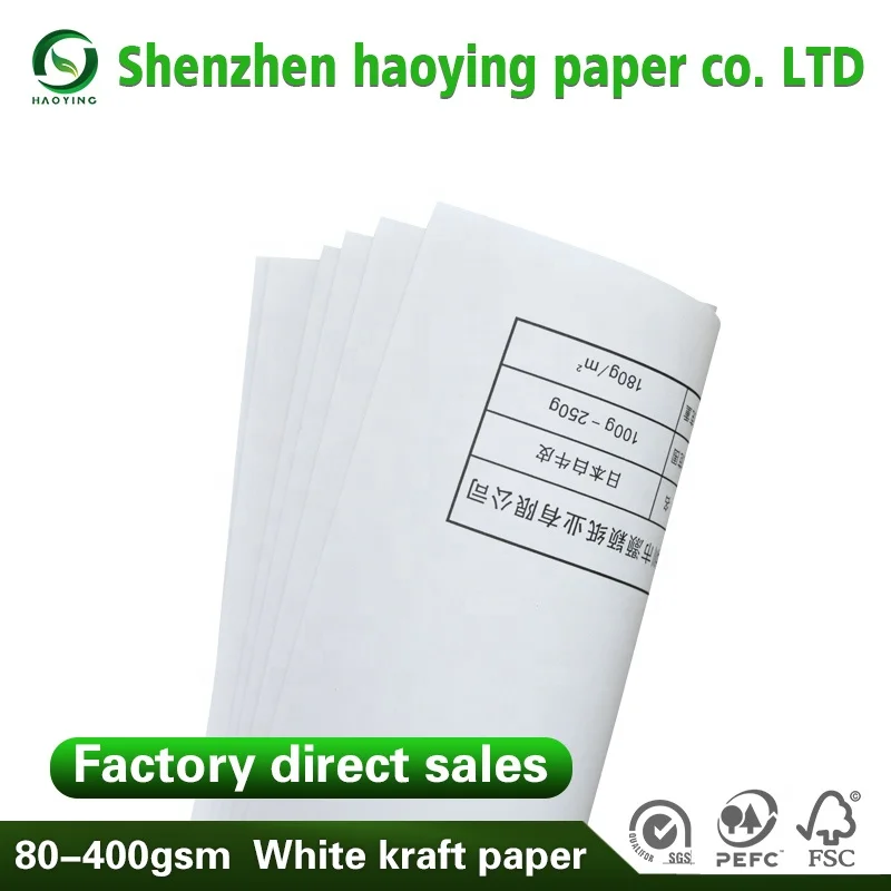 
White 80g-400g kraft paper used for clothes package bag 