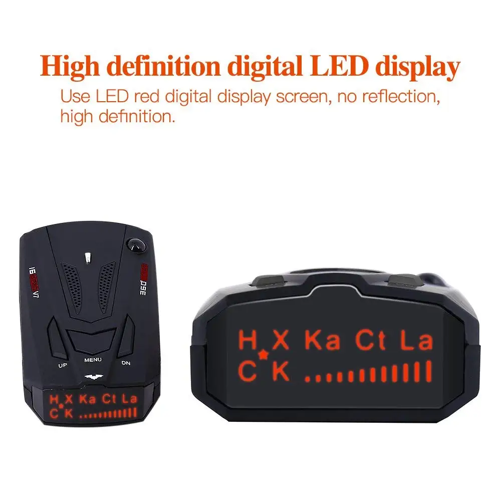 V7 Radar Detector Voice Alert & Car Speed Alarm System with 360 Degree Detection