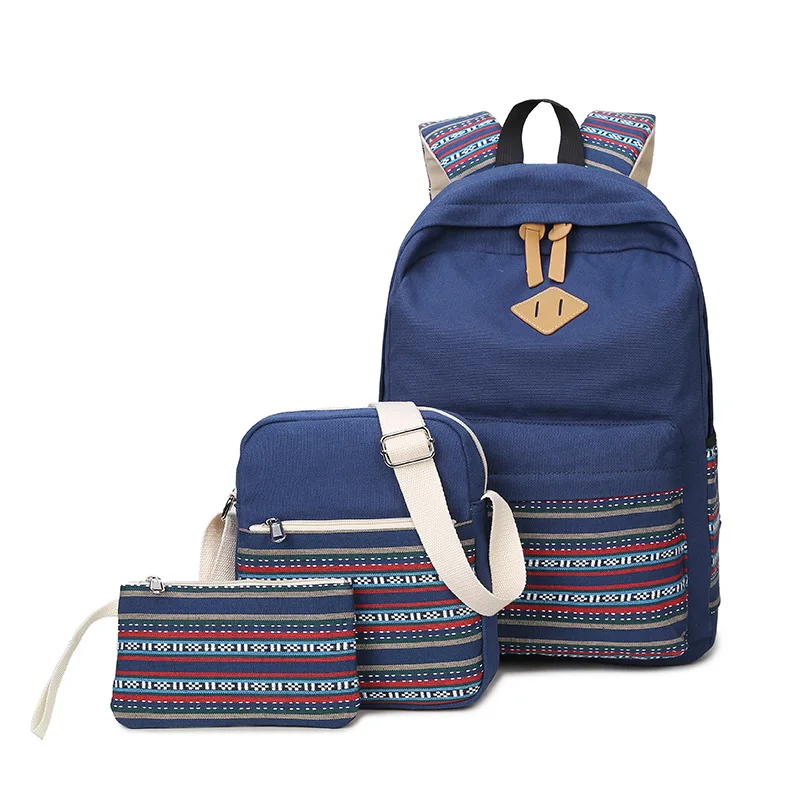 Винтажный холщовый рюкзак для девочек-подростков