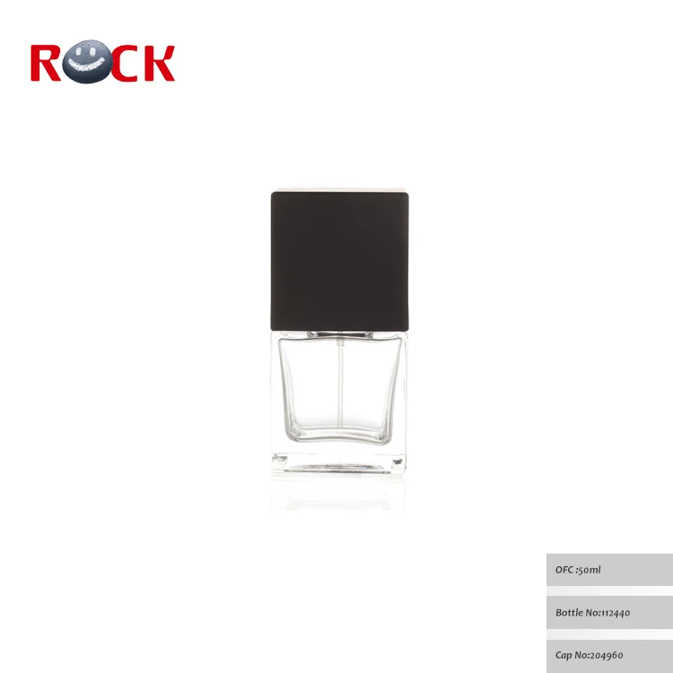 50 мл мужской квадратный флакон-распылитель для духов с черной крышкой