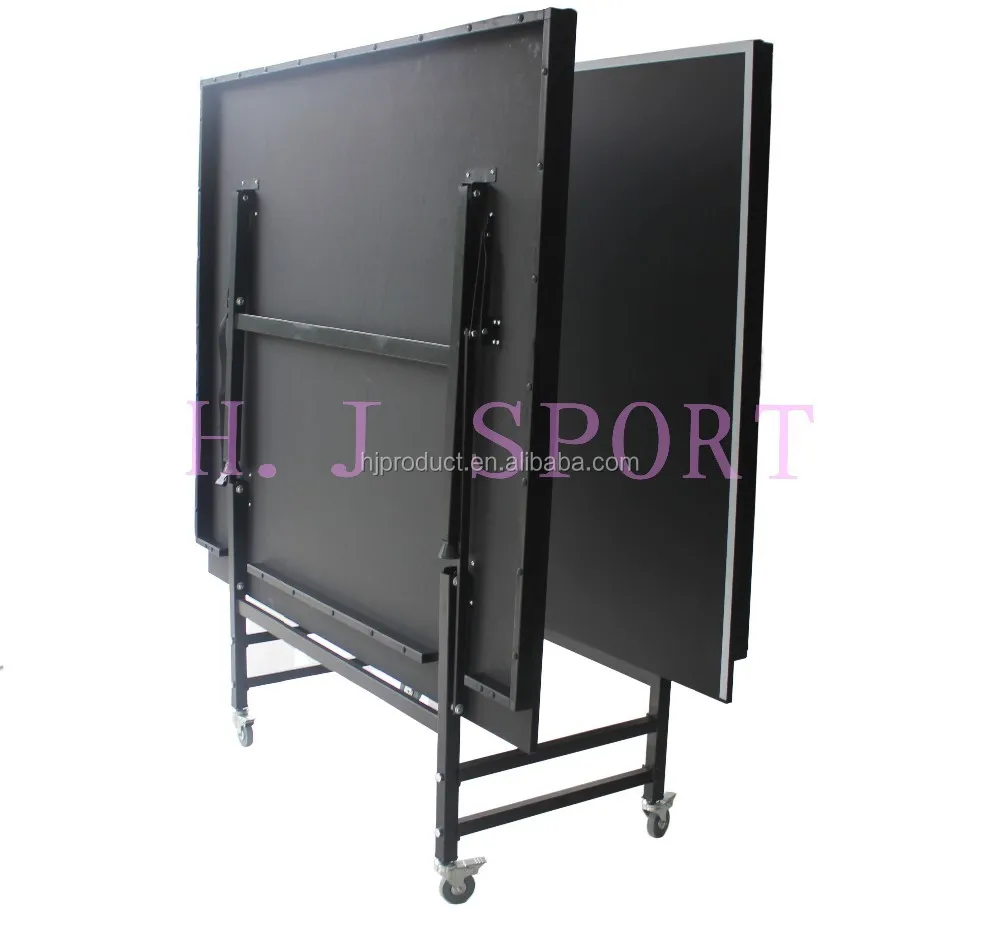 2015 черный складной стол для настольного тенниса, передвижной стол для пинг-понга