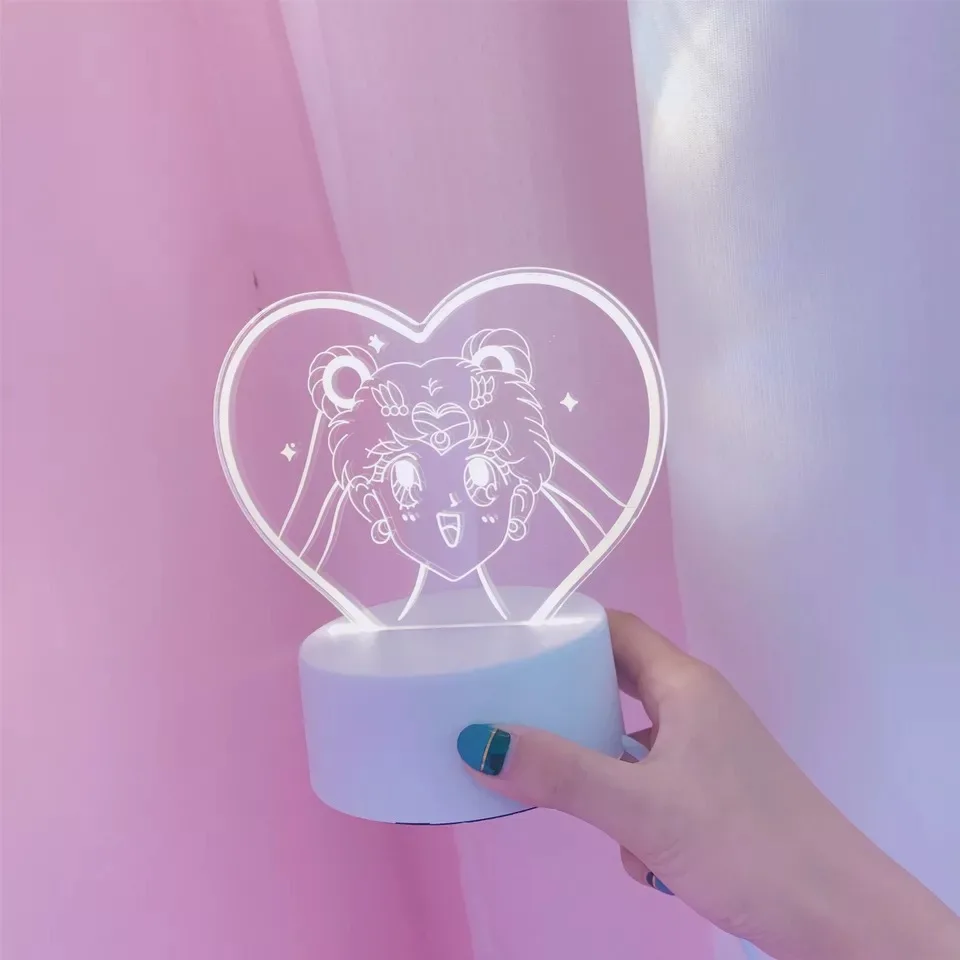 Wholesale Birthday Gift Cartoon Sailor Moon Decoration Table Lamp Night Light Projector