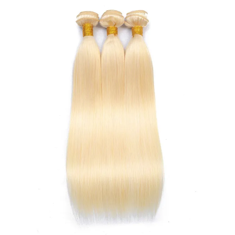 Wholesale Russian 40 inch 613 Blonde Honey Virgin Human Hair Extension Weaves Bundles
