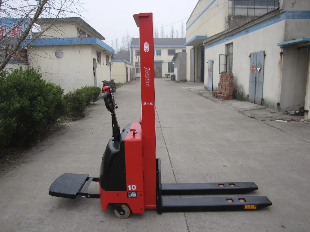 China Jetstar 1000kg battery operated forklift electric palle stacker