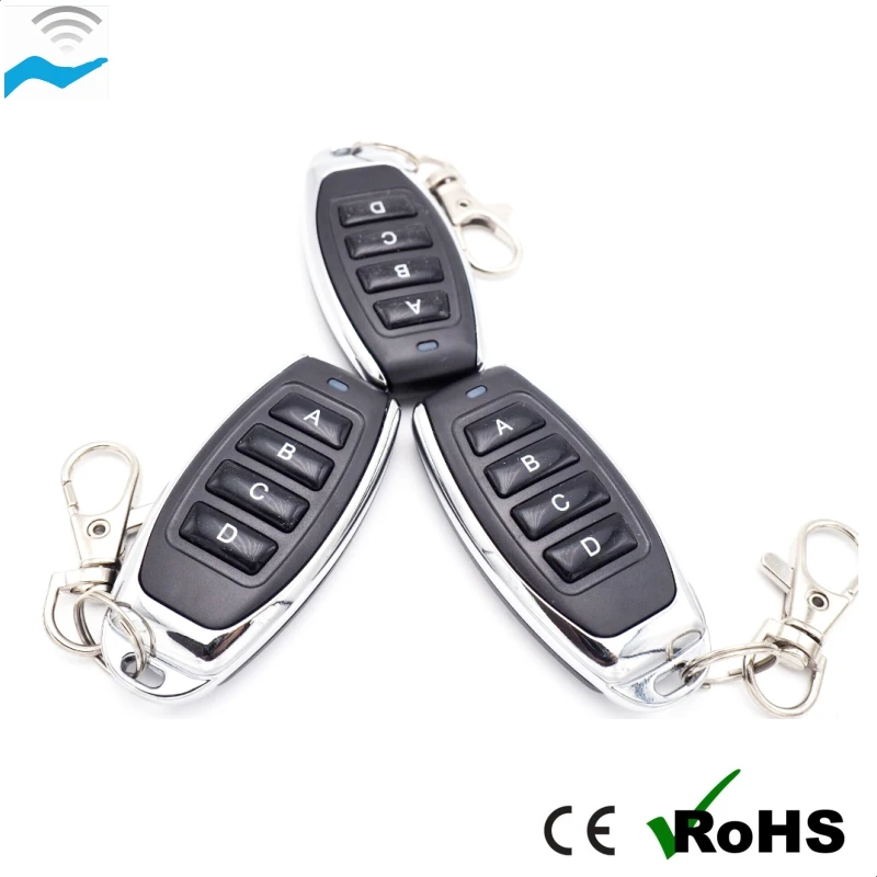 4 keys remote fixed code duplicator remotes for garage doors 433mhz