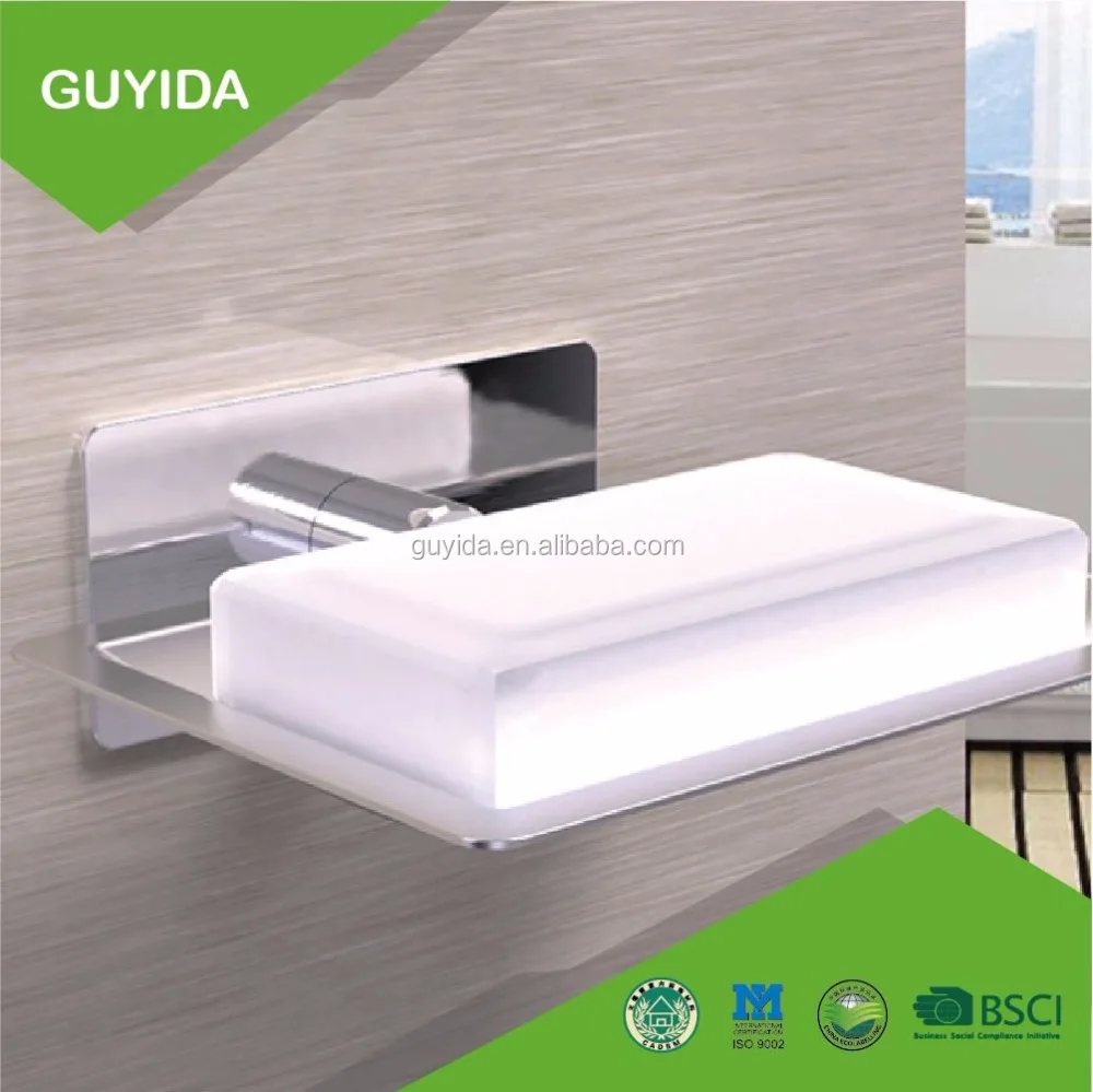 
Magnetic adhesive stainless steel shower soap dish holder 