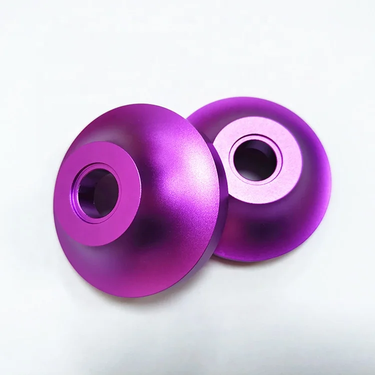 CNC turning processing of color oxidation handbrake Rod housing aluminum alloy decorative cover machining