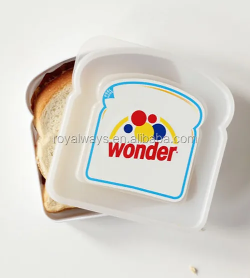 BPA free food safe plastic PP sandwich keeper, plastic bread box