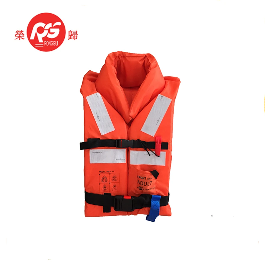 Factory hot sale SOLAS marine fabric water saving life jacket
