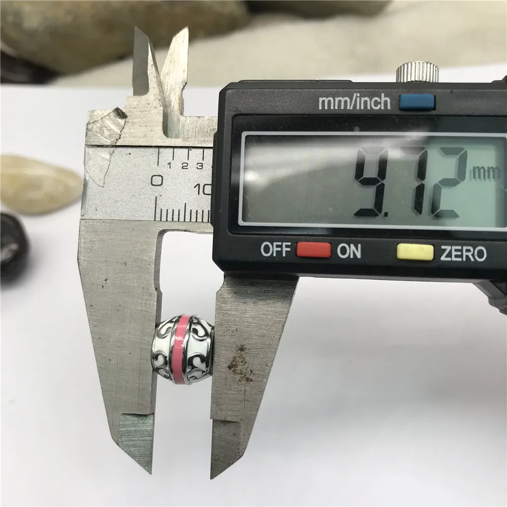 DIY Drum Shape Large Hole Metal Beads, Lead free Nickle Free Necklace and Bracelet stainless steel enamel Beads Accessories