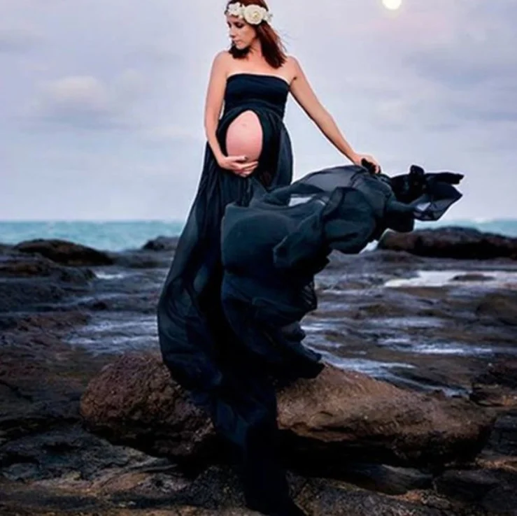 Maternity Dress Photography Props Stretch Vestidos Pregnant Dresses Pregnancy Maternity Photo Shoot Dresses