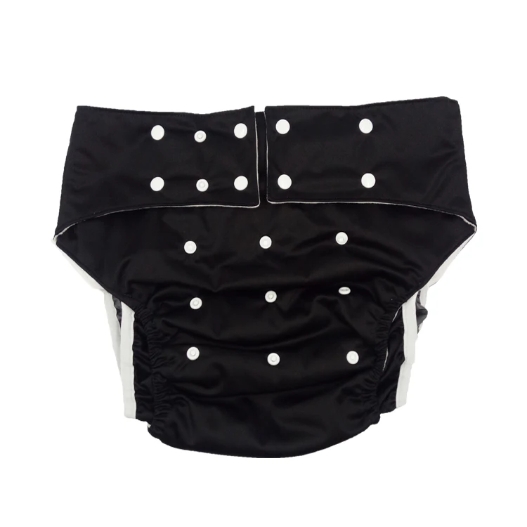 Adult cloth diaper for urinary incontinence PUL waterproof washable breathable adjustable sizes china manufacturer