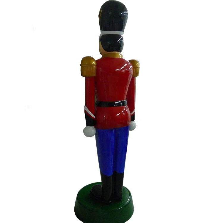 2024 Large Christmas Outdoor Penguin Toy Soldier Decoration Hot Selling Life-Size Nutcracker Made of Fiberglass Design Painting